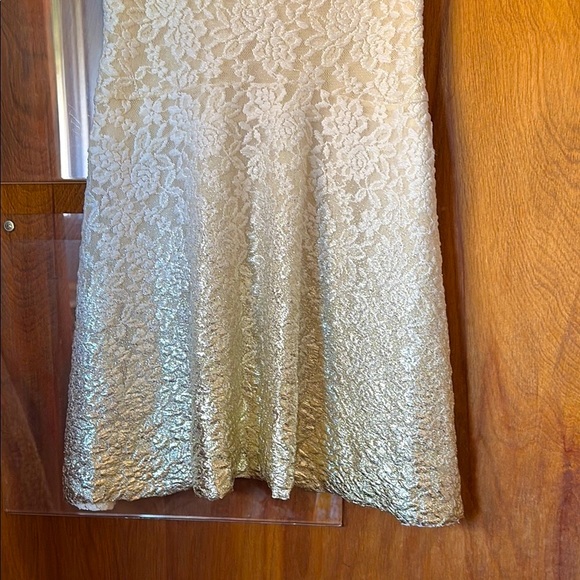 Free People Women’s Gold Foil Lace Dress - Picture 4 of 5